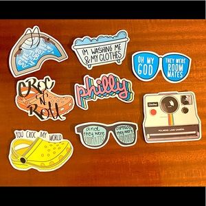 2/$10 VSCO Stickers Set Crocs Philly Polaroid